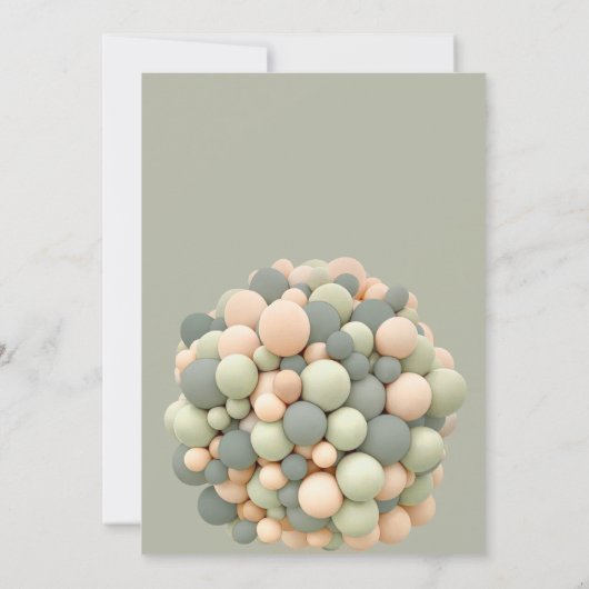 緑の赤ちゃんシャワーを待つことができる 招待状 (裏面)