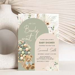 緑の赤ちゃんシャワーを待つことができる 招待状