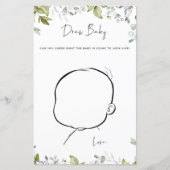 緑の赤ちゃんシャワーゲームドローベビー (正面)