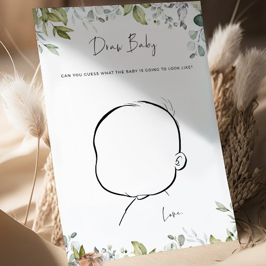 緑の赤ちゃんシャワーゲームドローベビー