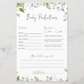 緑の赤ちゃんシャワーゲーム – ベビー予測 (正面)