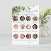 緑の赤ちゃんシャワーゲーム 招待状 (スタンド正面)