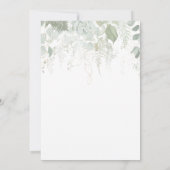 緑の赤ちゃんシャワーベビー単語スクランブルゲームカード 招待状 (裏面)