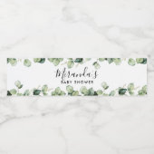 緑の赤ちゃんシャワーボトルラベルユーカリ葉 ペットボトルラベル (シングルラベル)