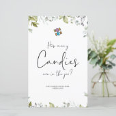 緑の赤ちゃんシャワーミニサインいくつキャンディ (スタンド正面)