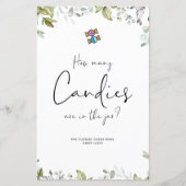 緑の赤ちゃんシャワーミニサインいくつキャンディ (正面)