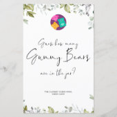 緑の赤ちゃんシャワーミニサイングミベア (正面)