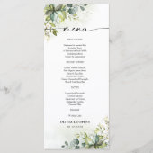 緑の赤ちゃんシャワーメニュー メニュー (正面)