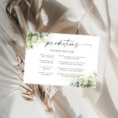 緑の赤ちゃんシャワー予測カード 招待状