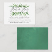緑の赤ちゃんシャワー予約リクエスト エンクロージャーカード (正面/裏面)