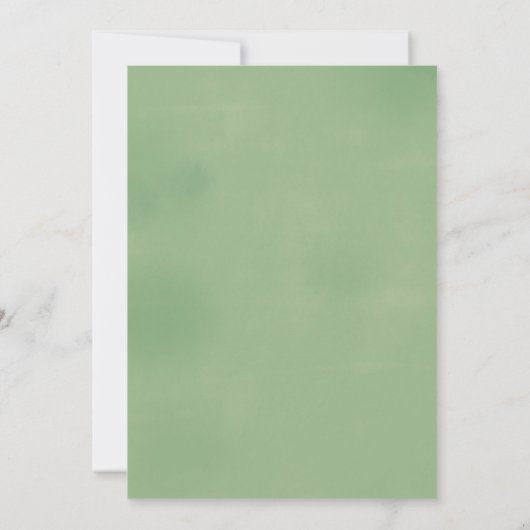 緑の赤ちゃんシャワー招待状赤ちゃんシャワーカード 招待状 (裏面)