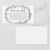 緑の赤ちゃんシャワー本ベビー,代わりに本 エンクロージャーカード (正面/裏面)