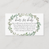 緑の赤ちゃんシャワー本ベビー,代わりに本 エンクロージャーカード (正面)