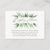 緑の赤ちゃんシャワー表示シャワー エンクロージャーカード (正面)