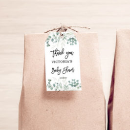 緑の赤ちゃんシャワー ギフトタグ