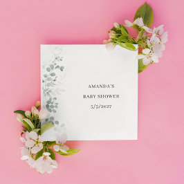 緑の赤ちゃんシャワー スタンダードカクテルナプキン