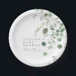 緑の赤ちゃんシャワー ペーパープレート<br><div class="desc">これらはシンプル、水の色の緑の要エレガント素を特徴とするユーカリの赤ん坊シャワー紙プレートおよびモダンフォントである。このウェディングプログラムのテンプレートのすべての文言とすべての色*を編集する。*水の色の緑の色は編集できない//一致するアイテムについては、Somey By Nicole Zazzleストアの「アシュトン」コレクションを参照してください。*このもしデザインは気に入っているが、あなたが探している何かのために利用可能な表示されない、いつでも私に連絡を取って：)</div>