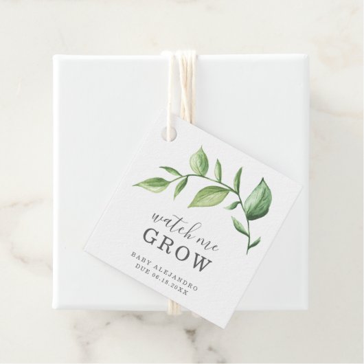 緑の赤ちゃん素朴のシャワーエレガントを私が成長するのを見る フェイバータグ (インサイチュ)