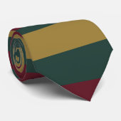 緑の赤と金ゴールドのクリスマスのキャンディストライプの ネクタイ (ロール)