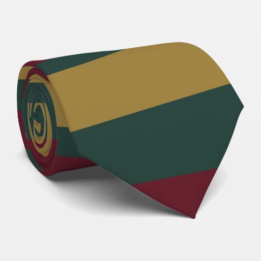 緑の赤と金ゴールドのクリスマスのキャンディストライプの ネクタイ (ロール)