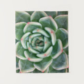 緑の赤によってひっくり返されるSucculent タペストリー (正面)