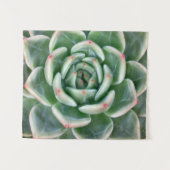 緑の赤によってひっくり返されるSucculent タペストリー (正面(横))