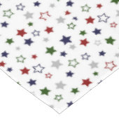 緑の赤の海軍の銀の星が白 テーブルクロス (アングル)