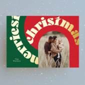 緑の赤はっきりしたいクリスマス金ゴールドオーバル1枚 箔シーズンカード