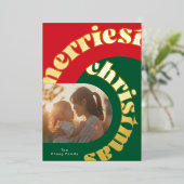 緑の赤はっきりしたいクリスマス金ゴールド楕円形2枚 箔シーズンカード (立ち正面)