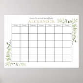 緑の赤ん坊のシャワーは期日を推測 ポスター (正面)