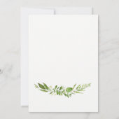 緑の赤モダンちゃんシャワー招待状カード 招待状 (裏面)