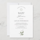 緑の赤モダンちゃんシャワー 招待状 (正面)