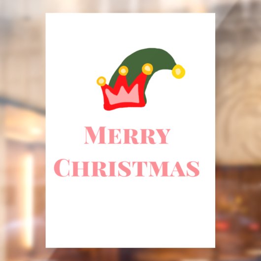 緑の赤帽子メリークリスマス追加の名前の文字名 ウィンドウサイン (シート2)