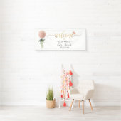 緑の赤面グリッターバルーン任意のイベント歓迎 横断幕 (インサイチュ)