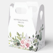 緑の赤面ピンク結婚式の引き出物ボックス フェイバーボックス (オープン)