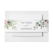 緑の赤面ピンク結婚式招待状ベリーバンド 招待状ベリーバンド (正面例)