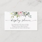 緑の赤面ピンク赤ちゃんシャワー表示シャワー エンクロージャーカード (正面)