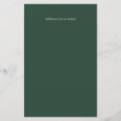 緑の赤面フローラ予算の結婚式の招待A9 (裏面)