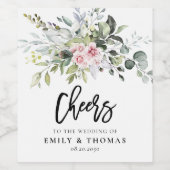 緑の赤面結婚ピンクのワインラベル ワインラベル (シングルラベル)