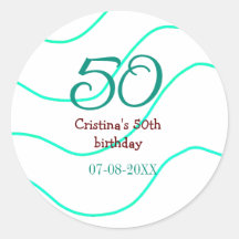 緑の赤50誕生日の記念日を追加する日付p