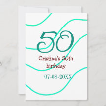 緑の赤50誕生日の記念日を追加する日付p