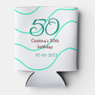 緑の赤50誕生日の記念日を追加する日付p 缶クーラー