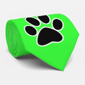 緑の足のプリント ネクタイ (ロール)