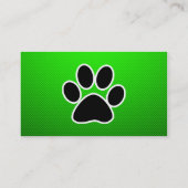 緑の足のプリント 名刺 (裏面)