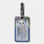 緑の足サービス犬写真付き身分証明書 ラゲッジタグ (裏面縦)