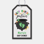 緑の足跡の魔女のベビーを作る薬 ギフトタグ (正面)