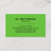 緑の足跡、ポダイアトリオン、ポダイアトリスト 名刺 (裏面)