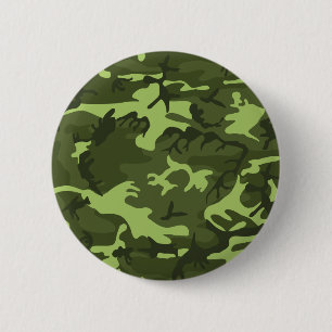 緑の軍隊のカムフラージュのデザイン 缶バッジ