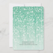 緑の輝くライトフォイルバルーン16誕生日 招待状 (裏面)
