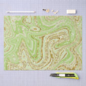 緑の輝エレガントく渦巻きグリッターシークイン 薄葉紙 (クラフト)